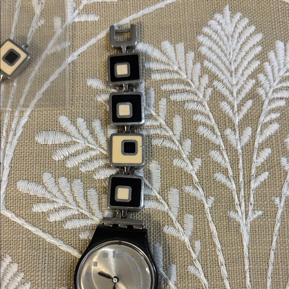 Swatch Black and Gold Geometric Watch - Picture 4 of 8
